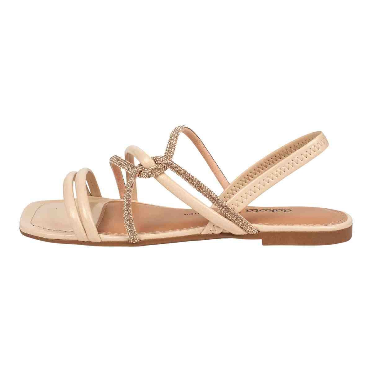 Sandalia Rasteira Feminino Dakota Bege Bege/Rosé 4