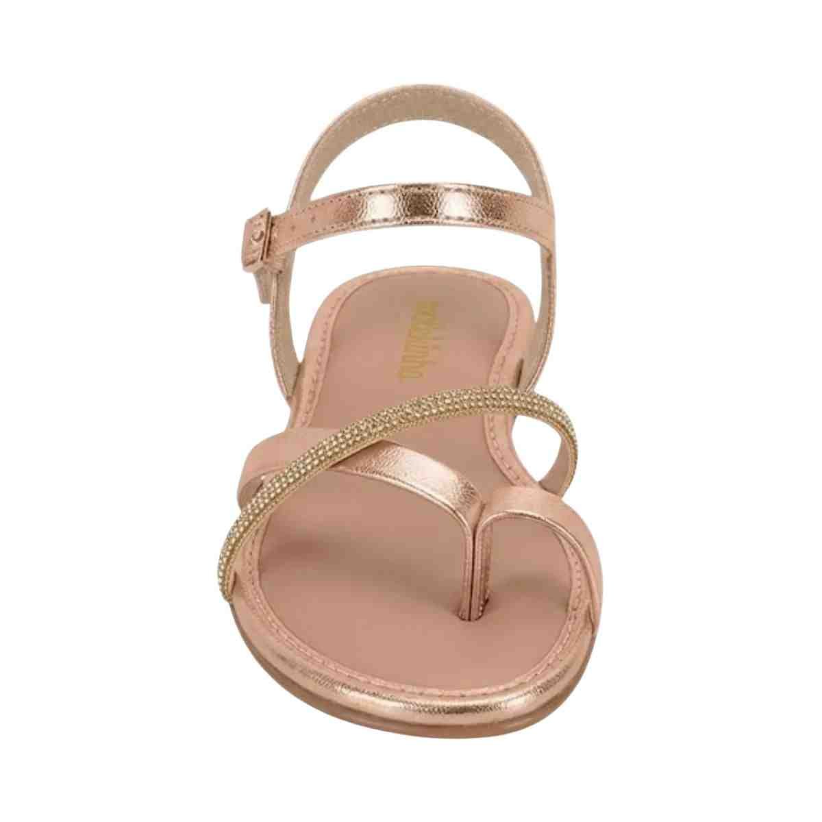 Sandalia Rasteira Infantil Feminina Molekinha Ouro Rose Dourado/Rosa 5
