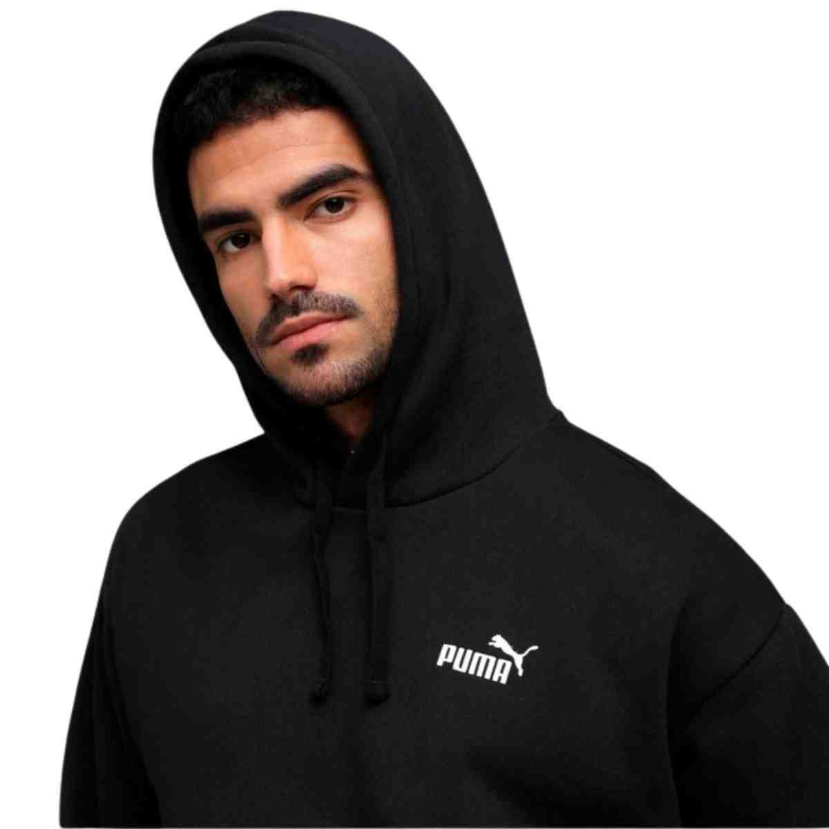 Camiseta Masculina Puma Essesntials Relaxed Small Preta Preto 3