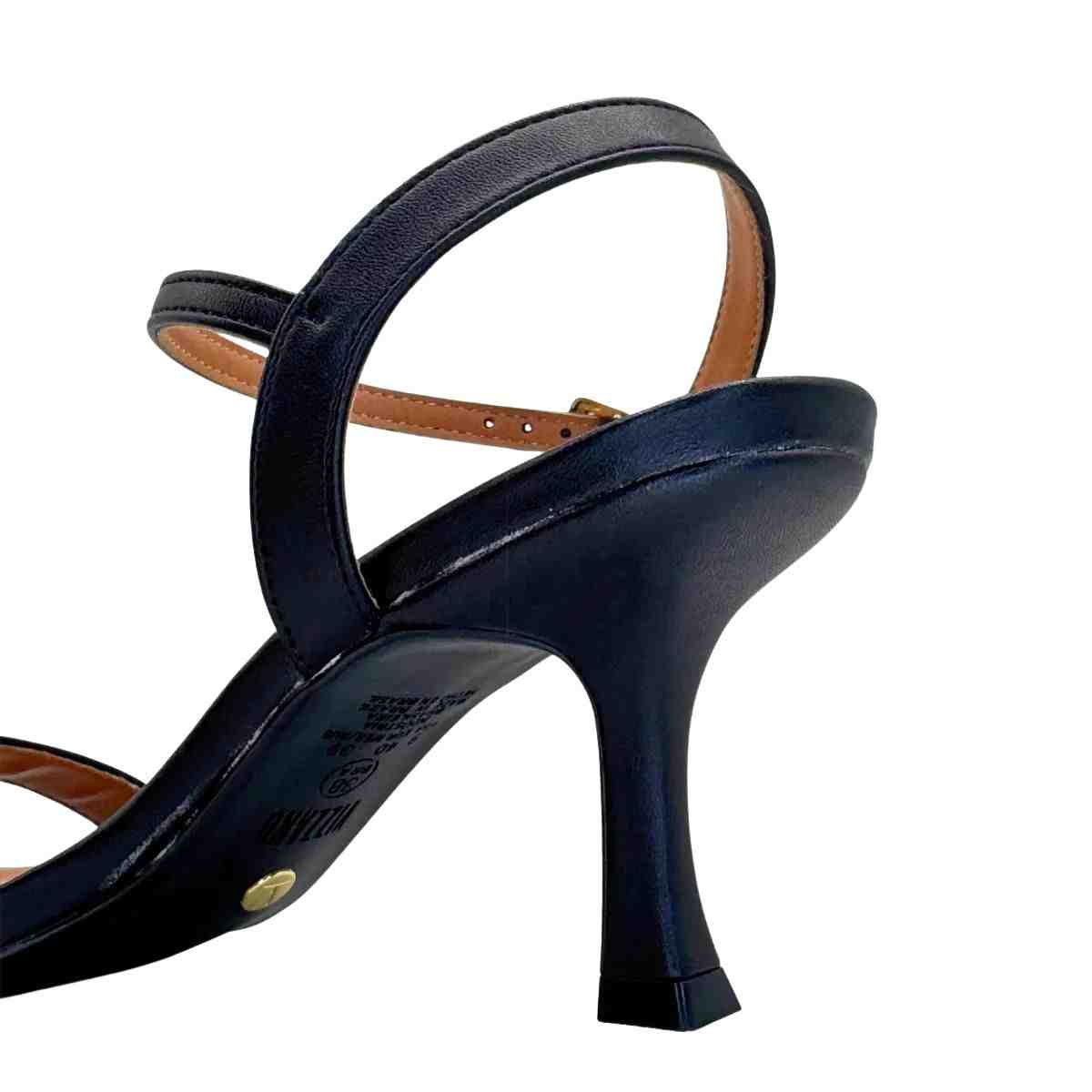 Sandalia Salto Médio Fino Feminino Vizzano Preto Preto 6