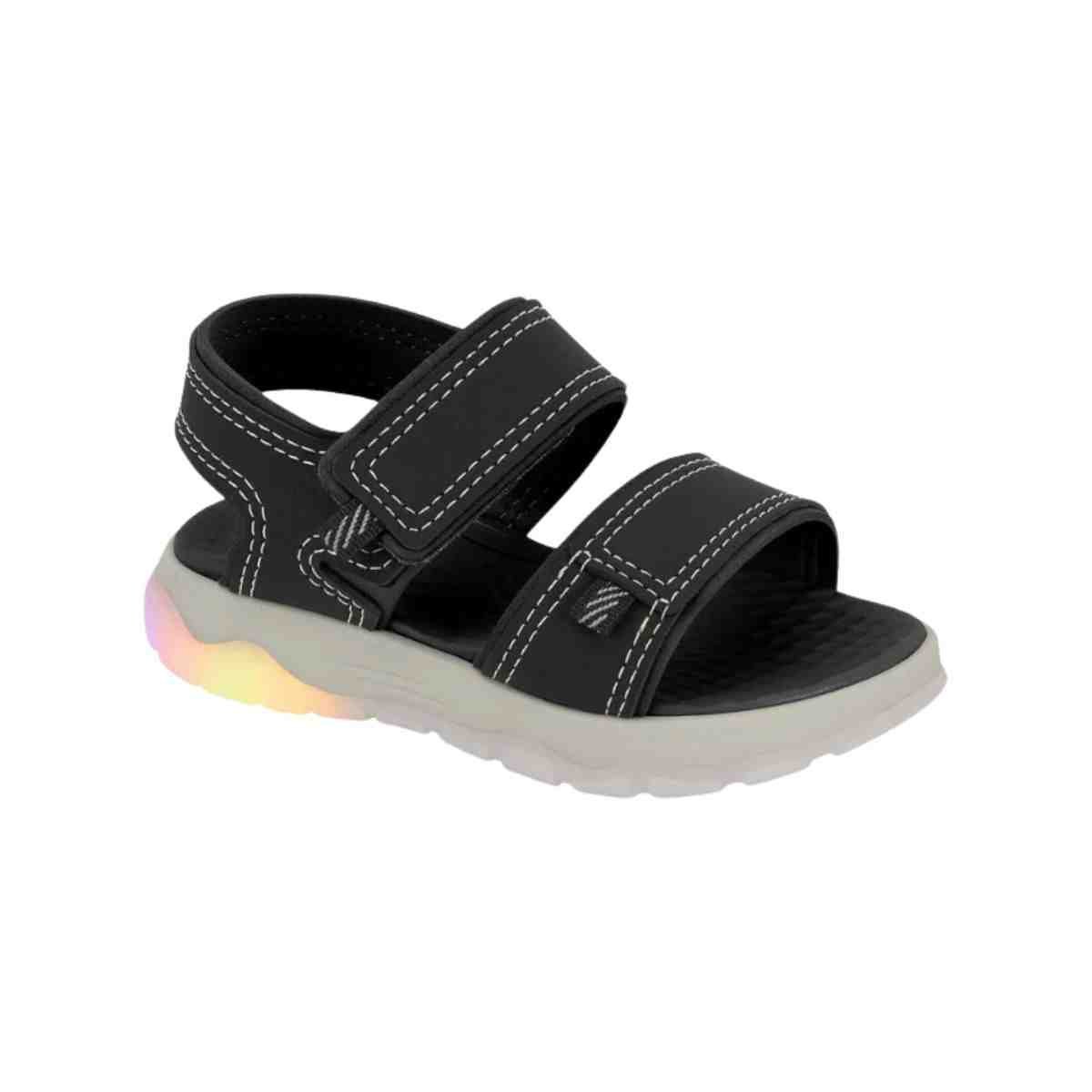 Sandalia Bebe Papete Menino Molekinho Preto Preto 2