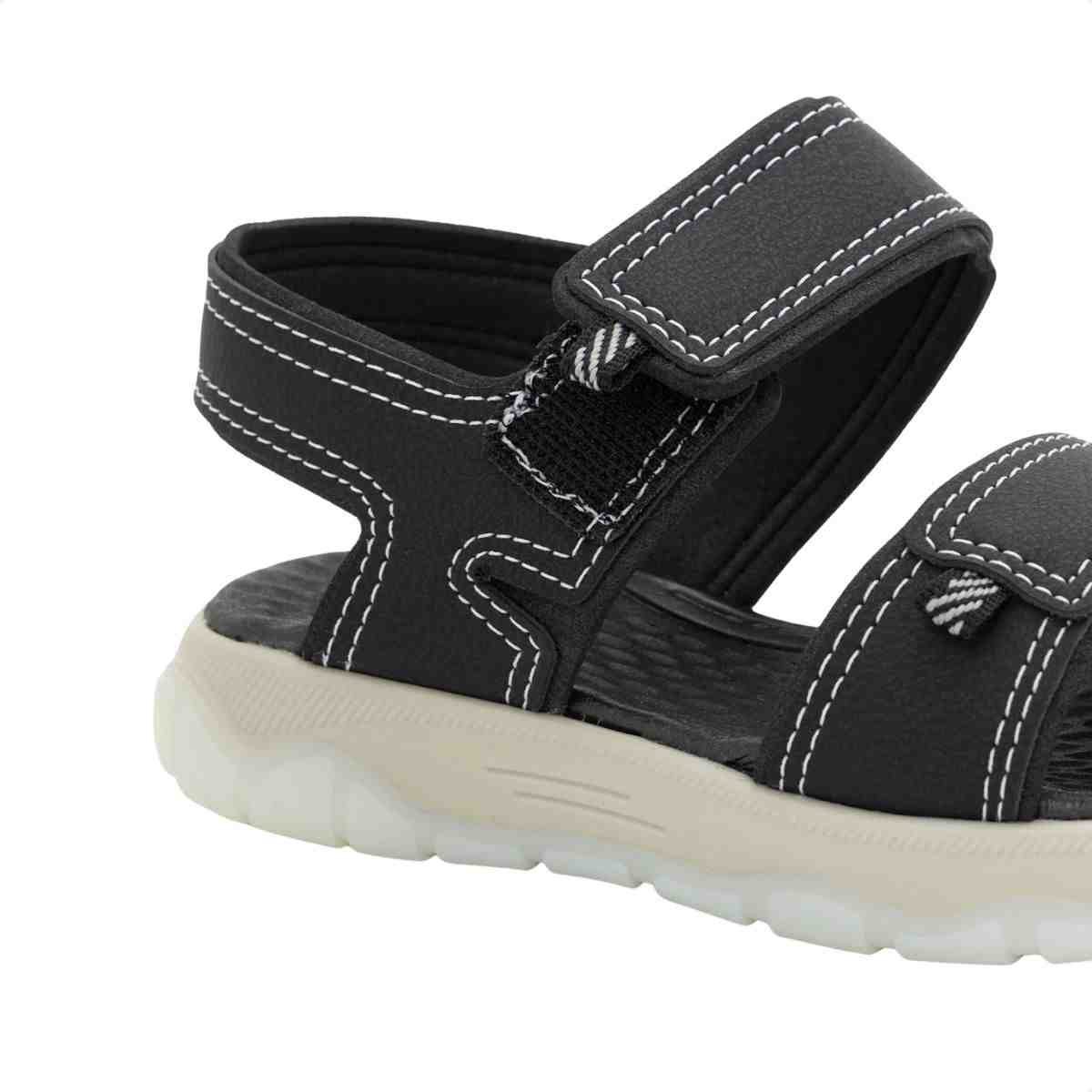 Sandalia Bebe Papete Menino Molekinho Preto Preto 7