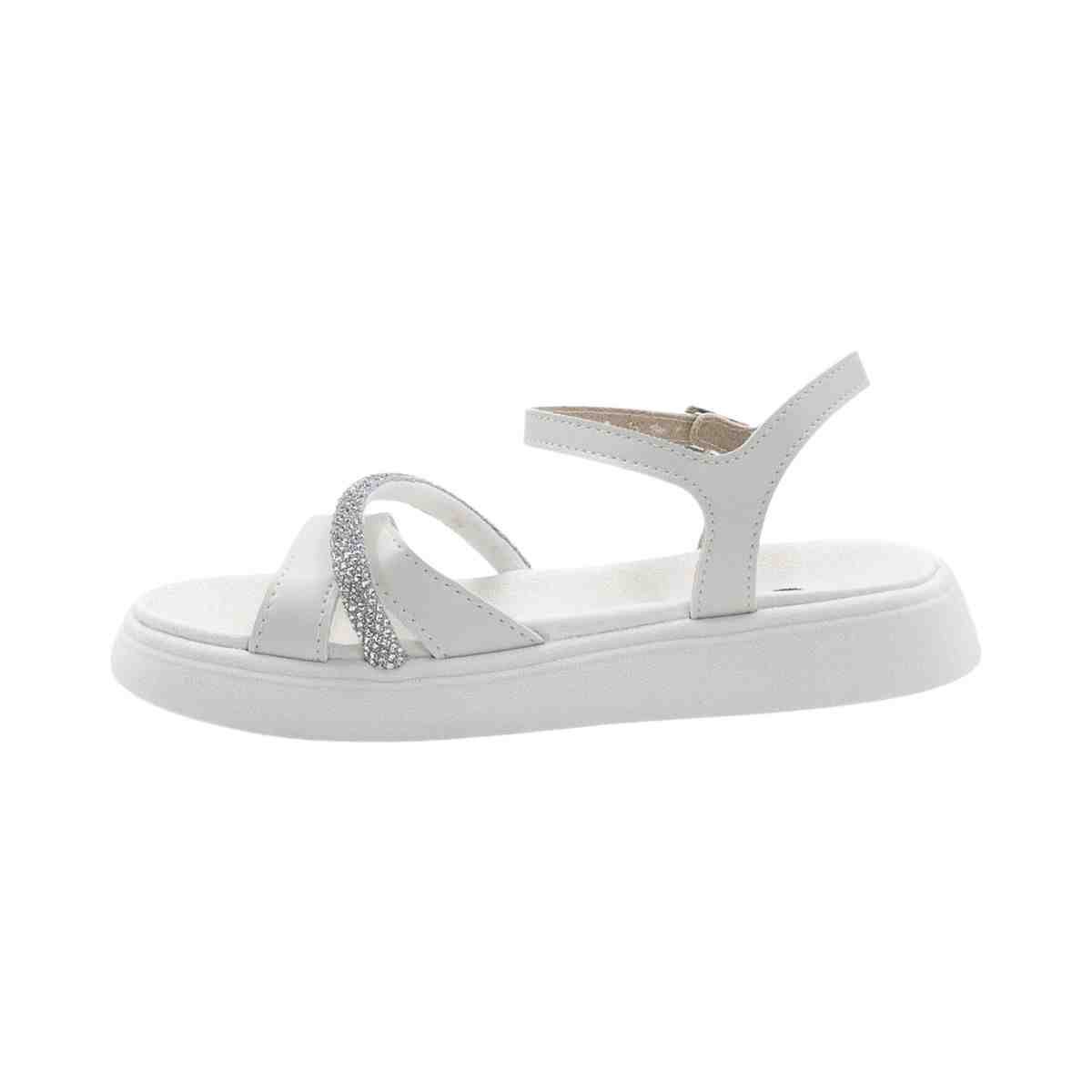Sandalia Infantil Papete Menina Molekinha Off White Branco 4