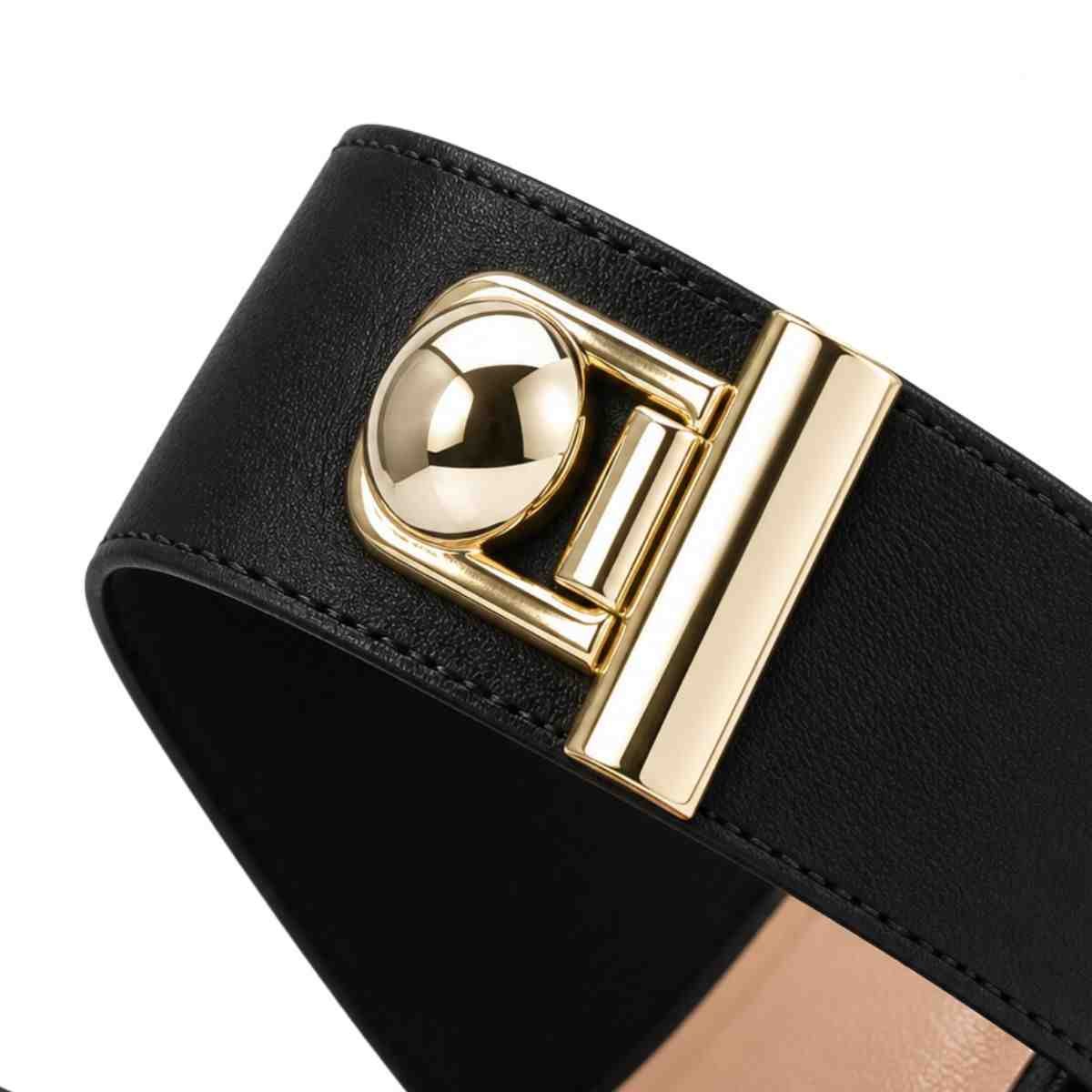 Tamanco Salto Médio Grosso Feminino Ramarim Preto Preto 3