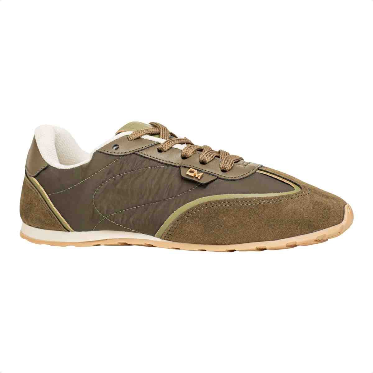 Tênis Chuteira Casual Feminino Dm Pilar Verde Musgo Verde 2