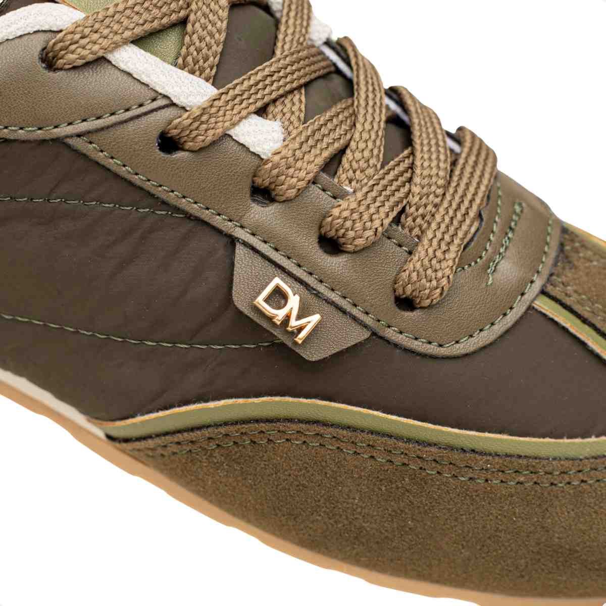 Tênis Chuteira Casual Feminino Dm Pilar Verde Musgo Verde 3