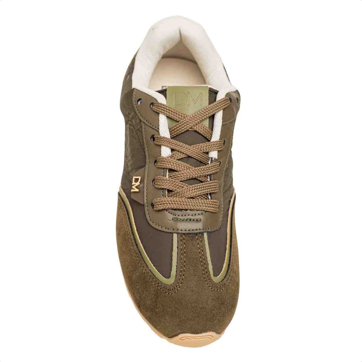 Tênis Chuteira Casual Feminino Dm Pilar Verde Musgo Verde 6