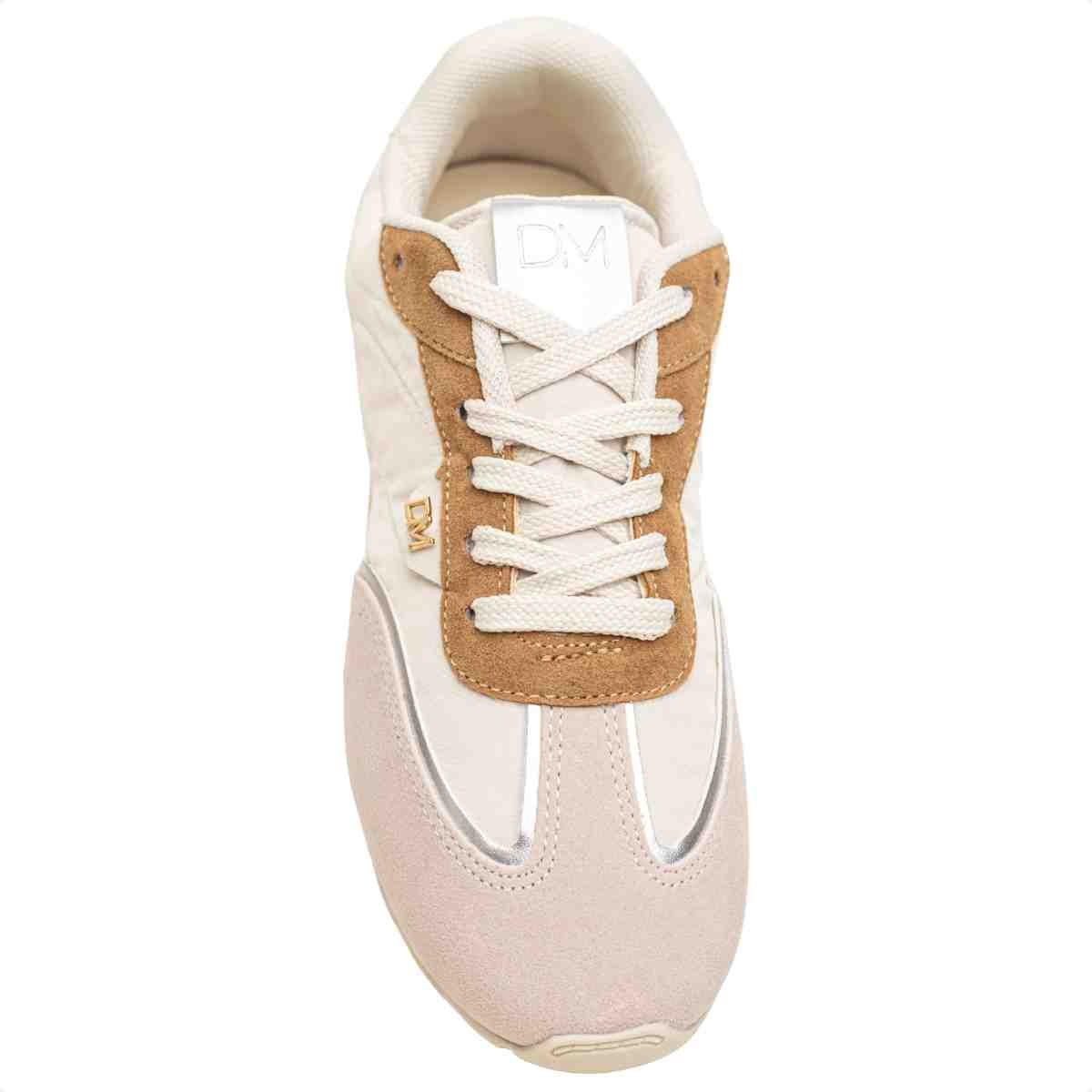 Tênis Chuteira Casual Feminino Dm Pilar Off White Branco 6