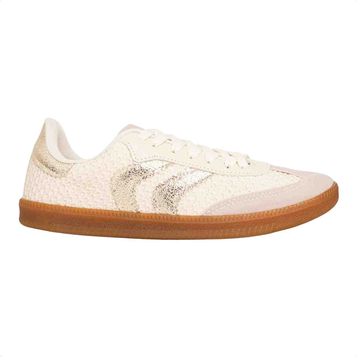 Tênis Moda Casual Feminino Nylon Maitê Dm Off White Branco 2