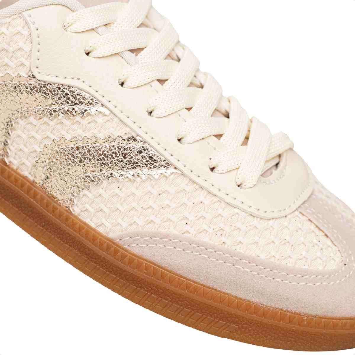 Tênis Moda Casual Feminino Nylon Maitê Dm Off White Branco 3