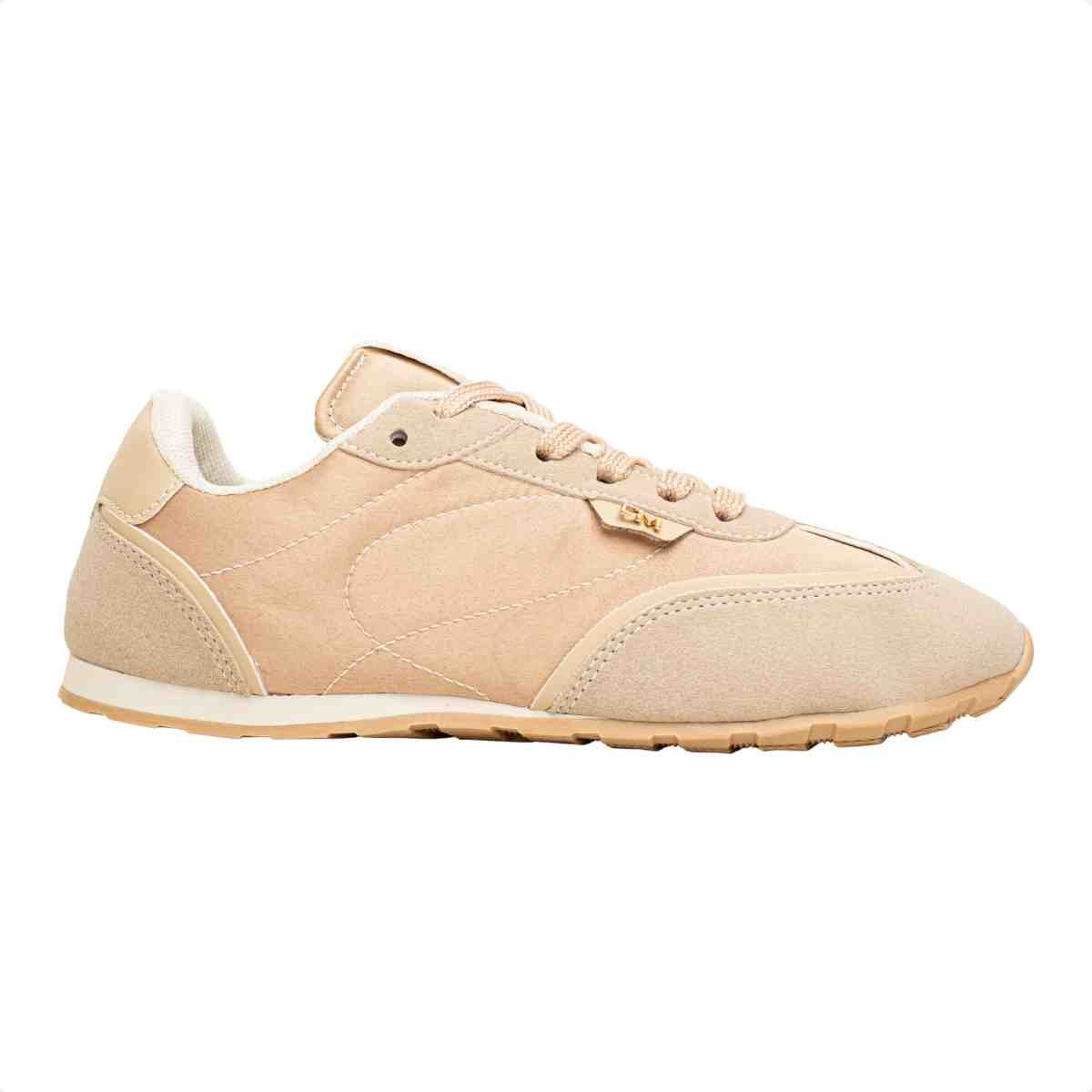 Tênis Chuteira Casual Feminino Dm Pilar Bege