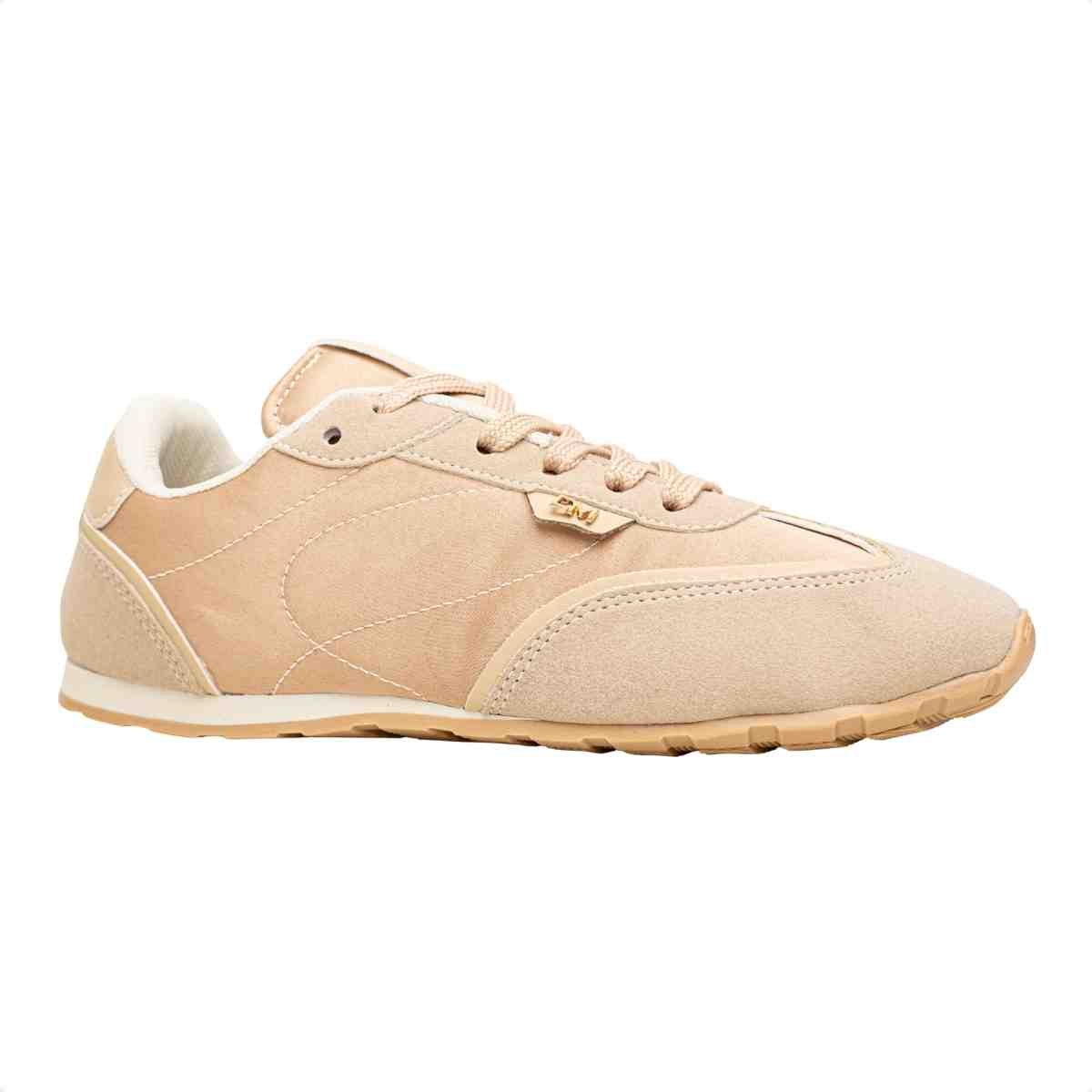 Tênis Chuteira Casual Feminino Dm Pilar Bege Bege 2
