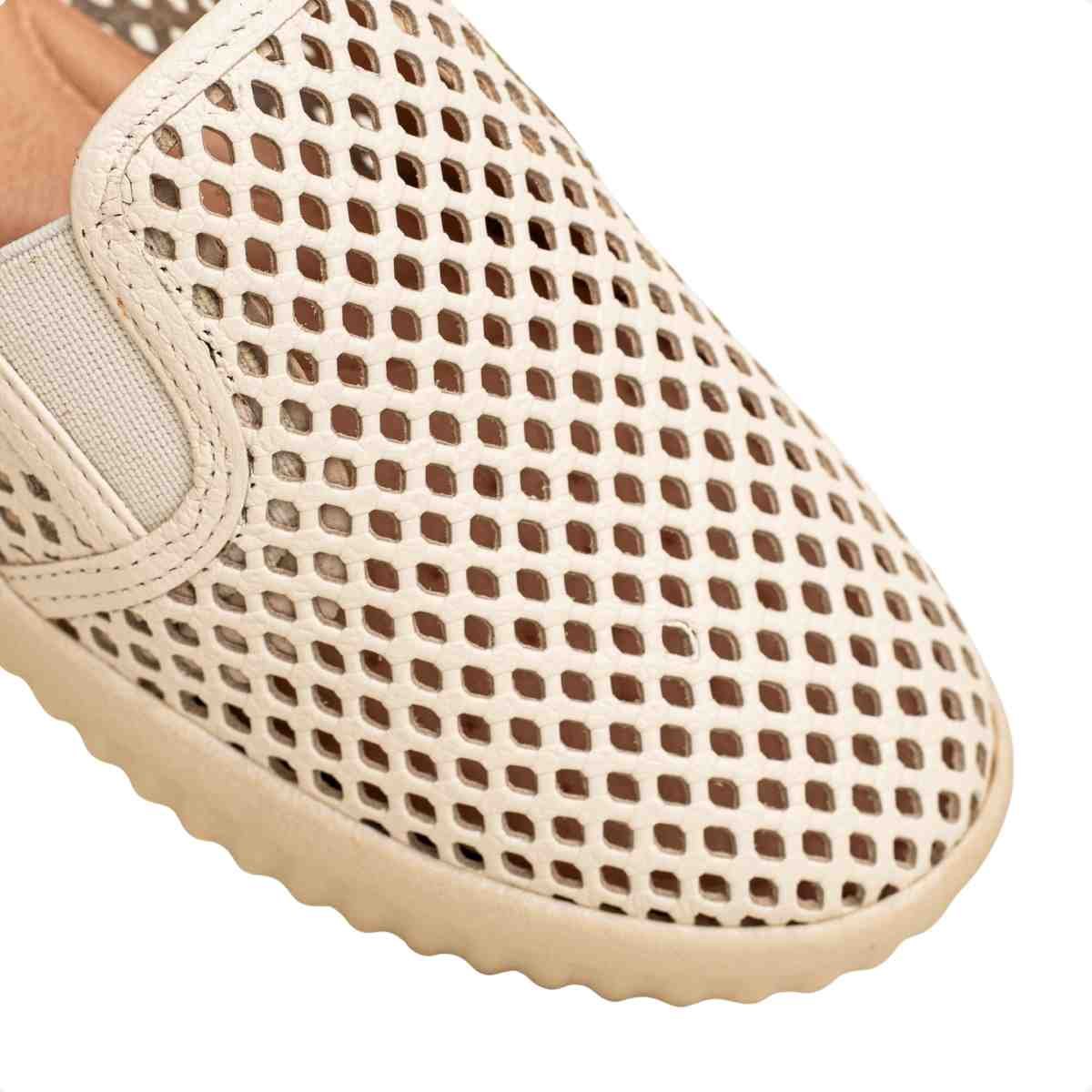 Tênis Casual Feminino Slip On Dm Cleo Marfim Branco 3