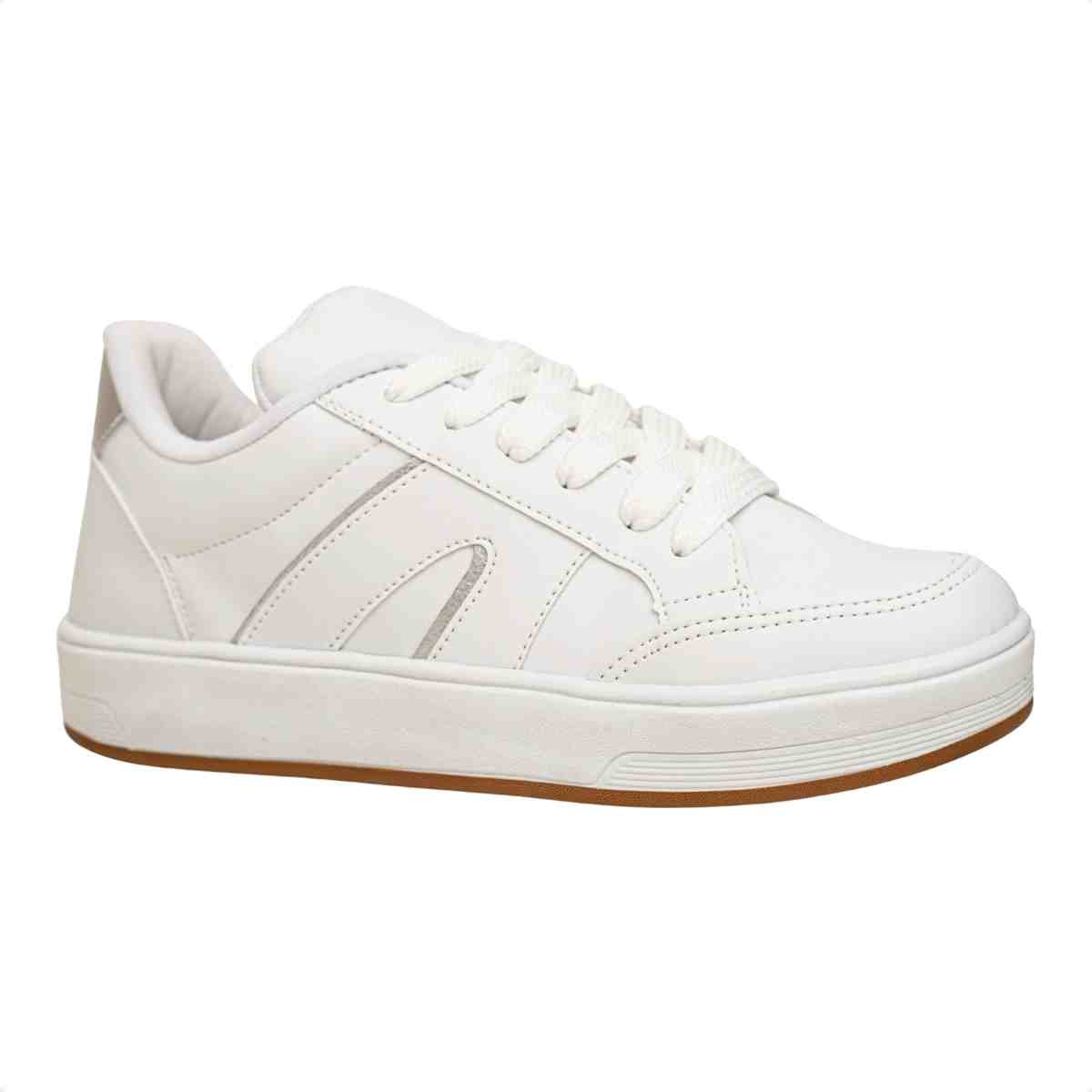 Tenis Moda Fem Lízis 80024-05 Branco 2