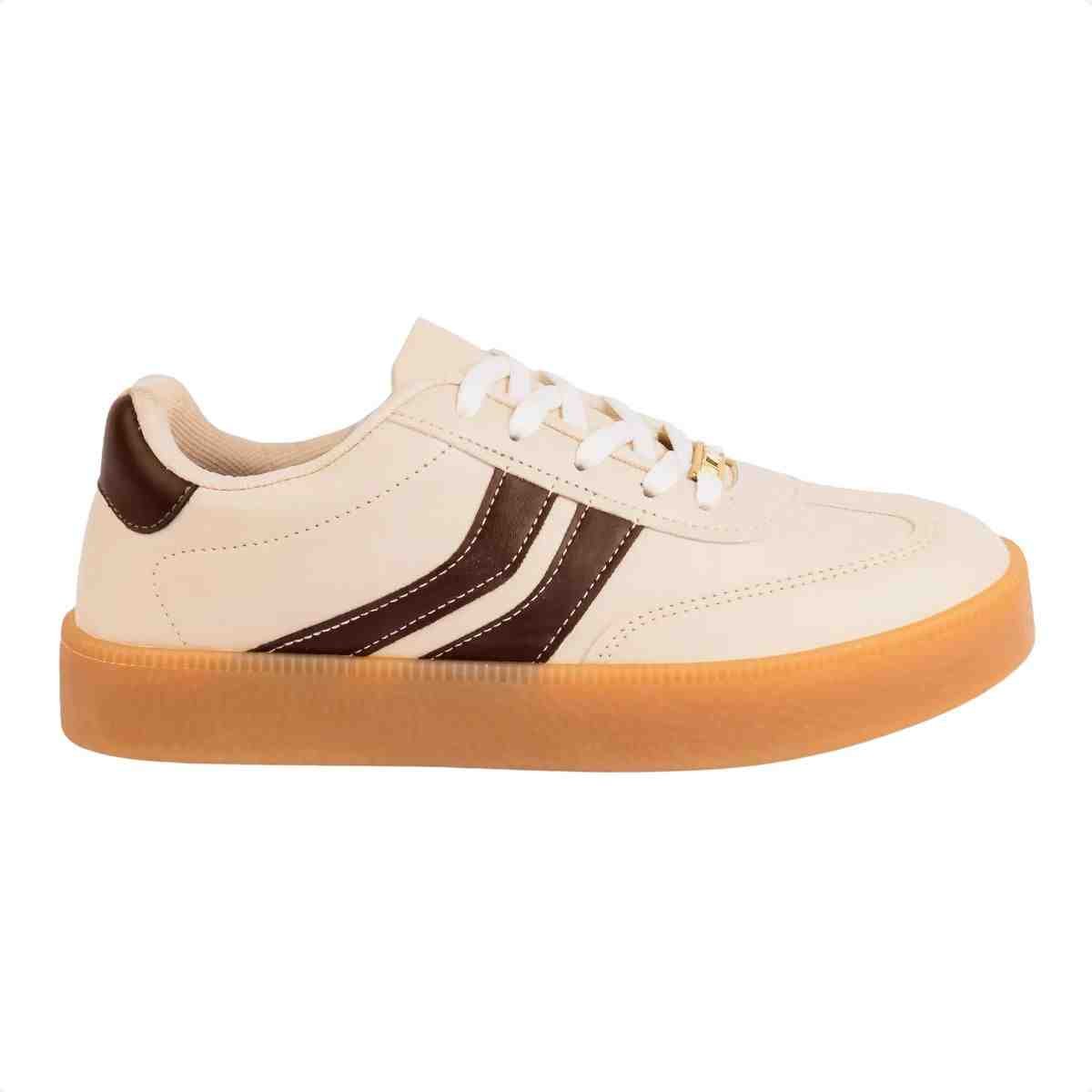 Tenis Moda Feminino Vizzano Branco Off