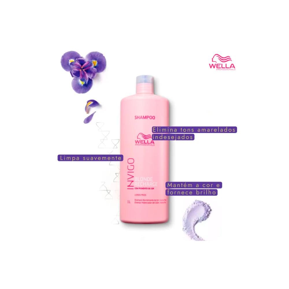 Shampoo Blonde Recharge Invigo 1L - Wella Professionals 1L 3
