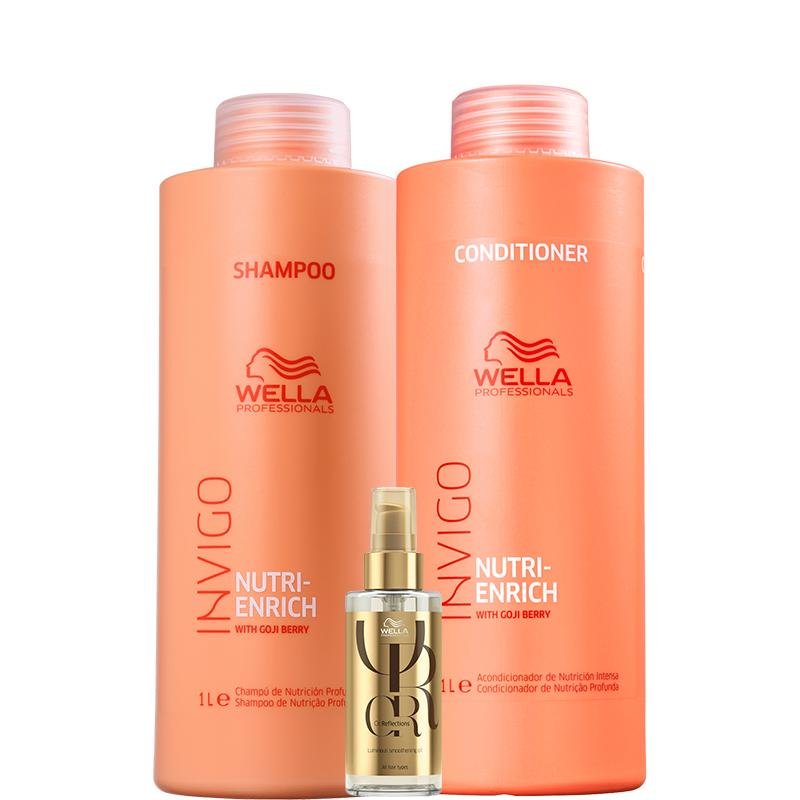Kit Enrich Shampoo, Condicionador e Oil Reflections - Wella