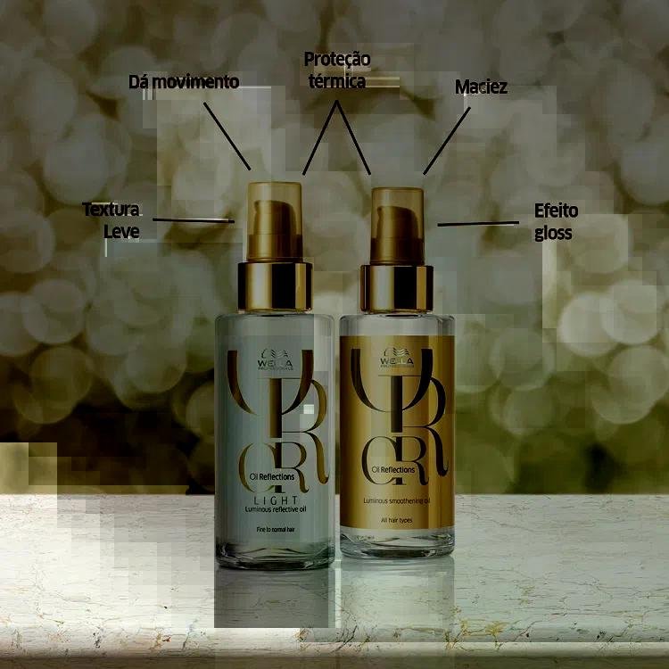 Kit Oil Reflections e Oil Reflections Light 100ml - Wella ÚNICO 2