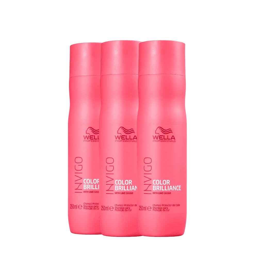 Kit 3 Color Brilliance Shampoo 250ml - Wella Profissionals ÚNICO 1