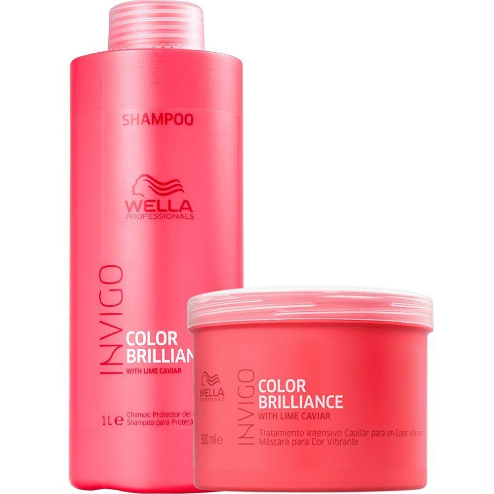Kit Invigo Brilliance Shampoo, Máscara 150ml - Wella ÚNICO 7