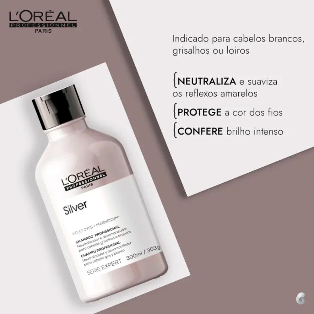 Shampoo Silver 300ml - L'oreal Professionnel 300ml 4