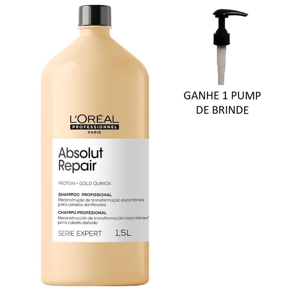 Absolut Repair Gold Quinoa Shampoo de 1,5L - L'Oréal 1,5L 1