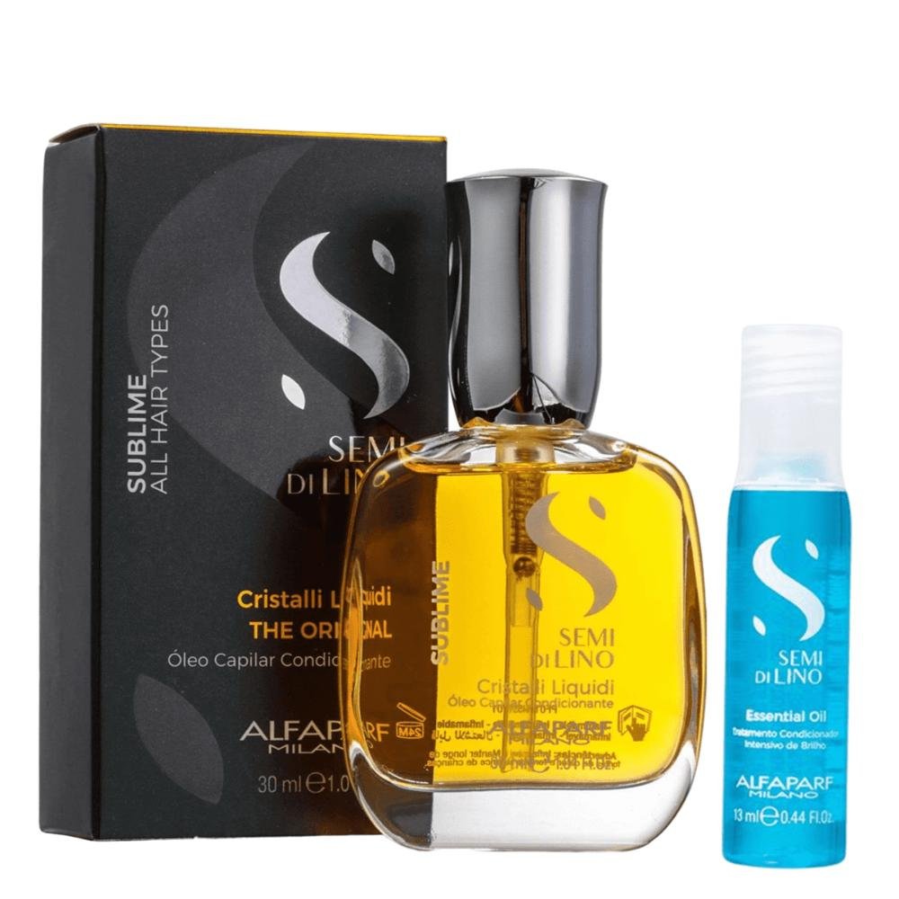 Kit Alfaparf Reparador de Pontas 30ml e Ampola Semi Di Lino ÚNICO 8