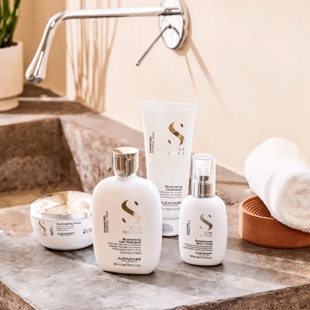 Shampoo Semi Di Lino Diamond Illuminating 250ml - Alfaparf 250ml 5