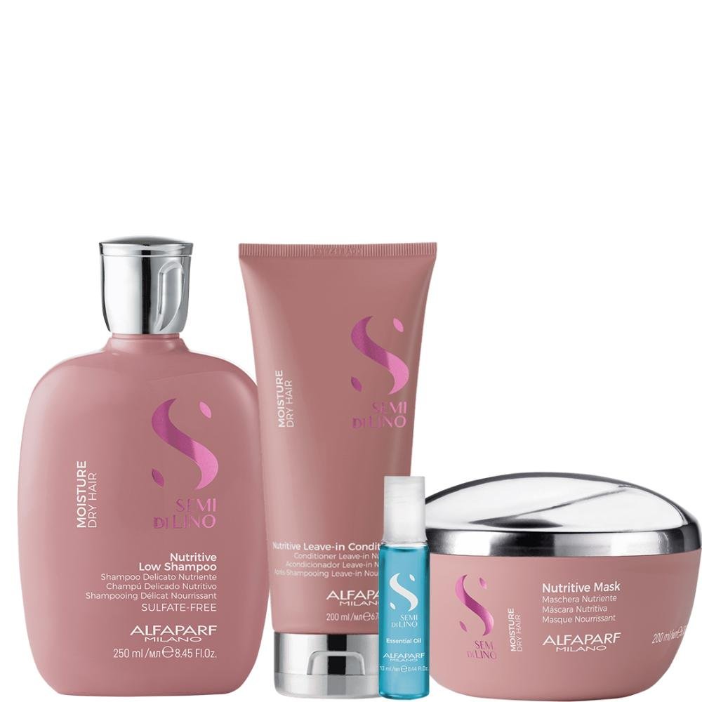 Kit Moisture Shampoo, Cond, Máscara e Ampola - Alfaparf ÚNICO 1