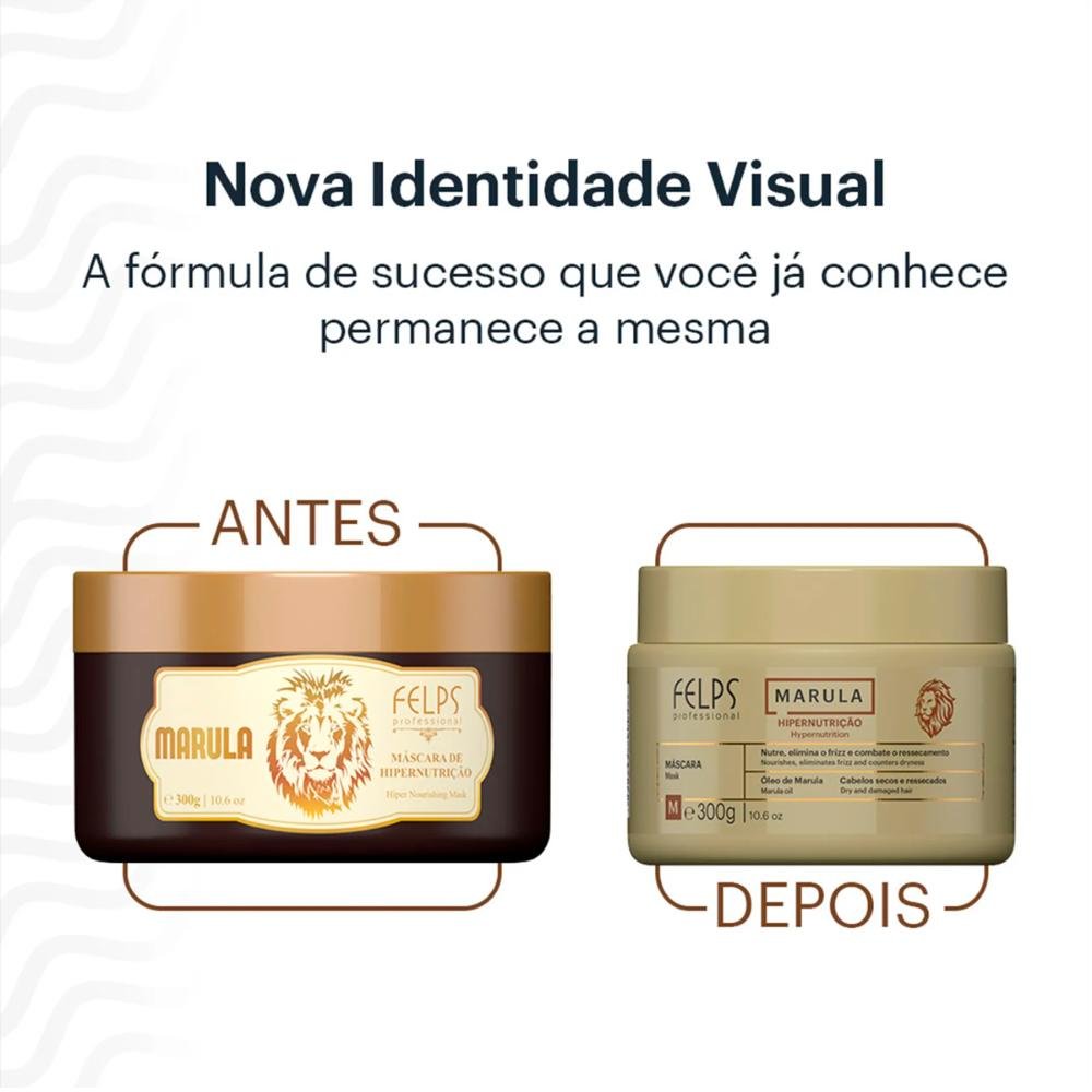 Máscara Capilar Hipernutrição Marula 300g - Felps 300g 3