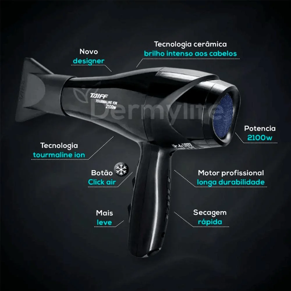 SECADOR TOURMALINE 2100W 127V - Taiff Profissional 127V 2