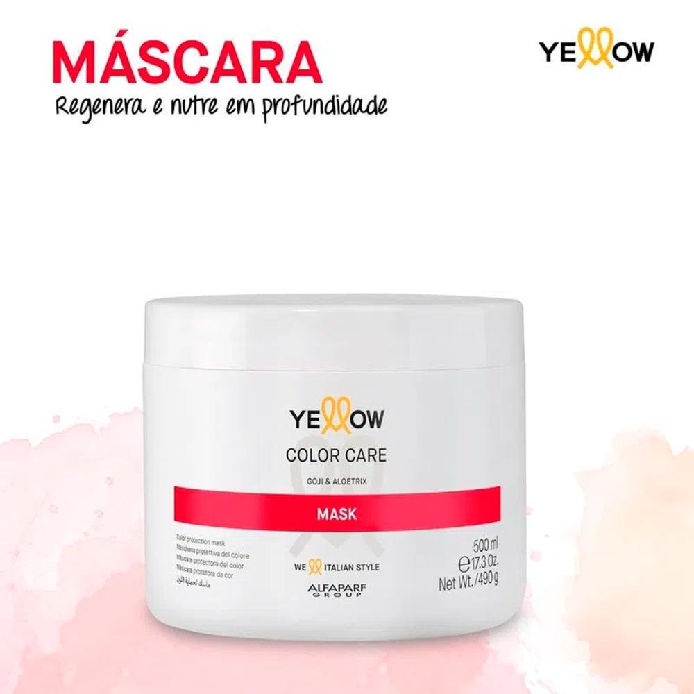 Máscara Capilar Color Care 500ml - Yellow 500ml 5