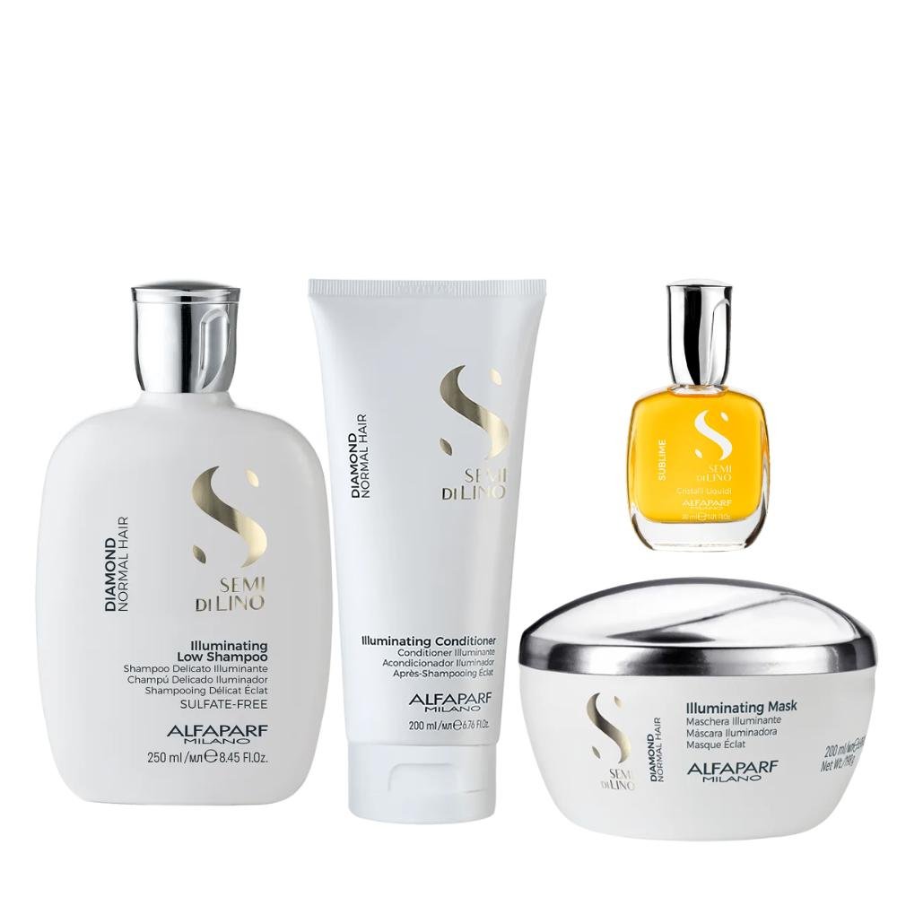 Kit Diamond Shampoo, Condicionador, Máscara e Cristalli 30ml ÚNICO 1