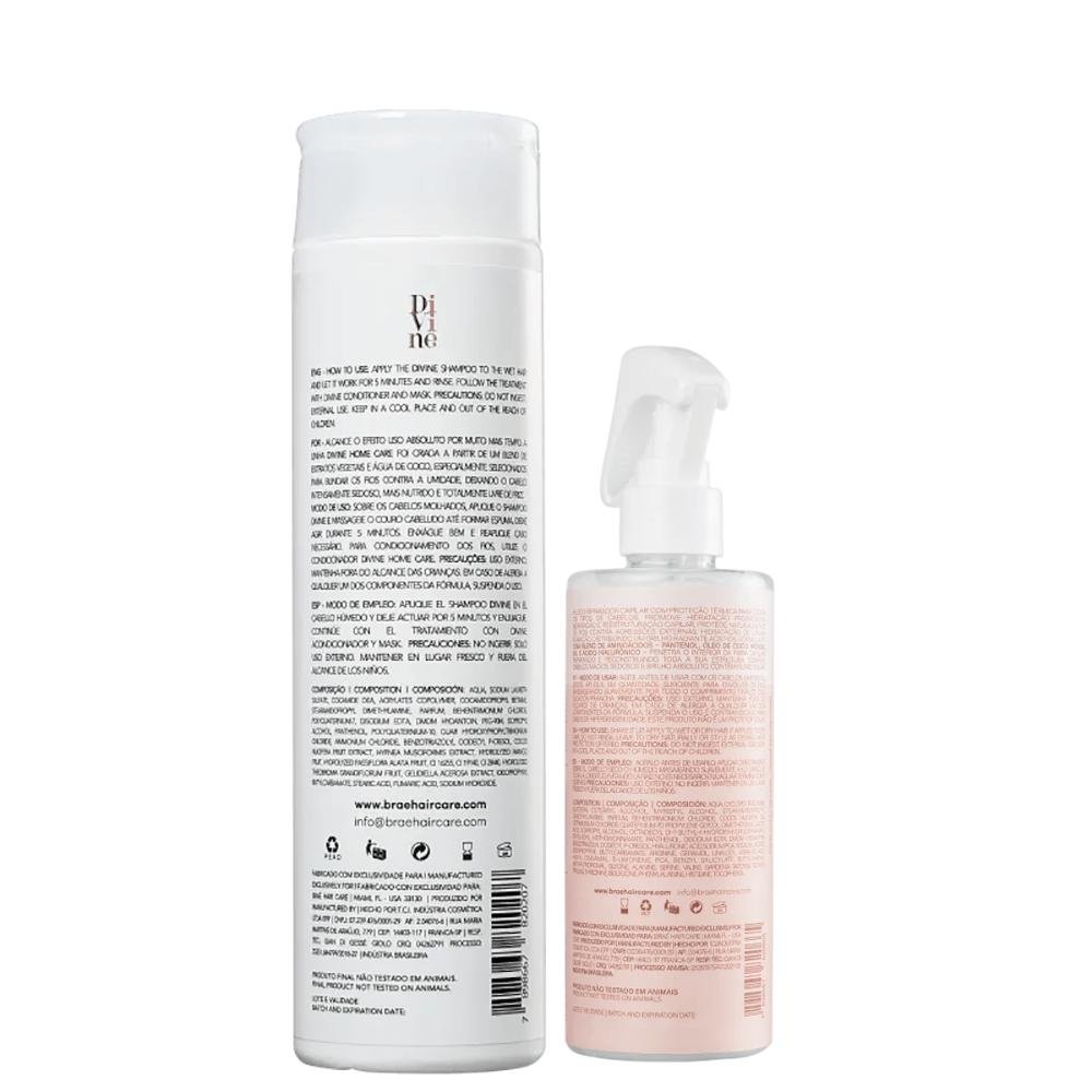 Leave Essential 260ml e Shampoo Divine 250ml - Braé ÚNICO 2