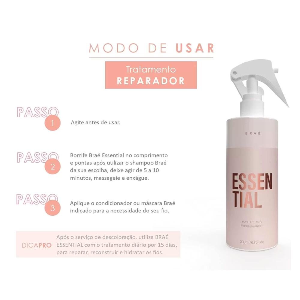 Leave-in Essential 260ml - BRAÉ 260ml 5