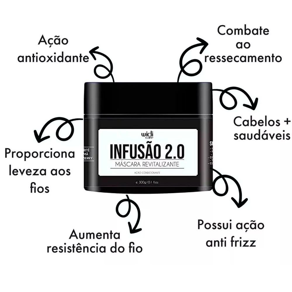 Infusão 2.0 Máscara Revitalizante Condicionante de ph 300g - Widi Care 300g 3