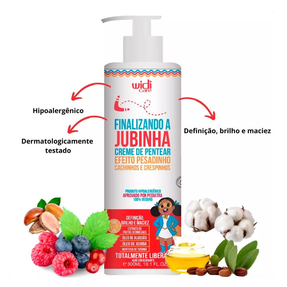Widi Jubinha Infantil Creme De Pentear Para Cachos E Crespos ÚNICO 3