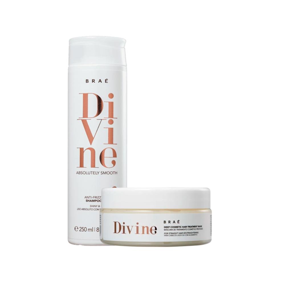 BRAÉ Divine Shampoo 250ml e Mascara Capilar 200g ÚNICO 1