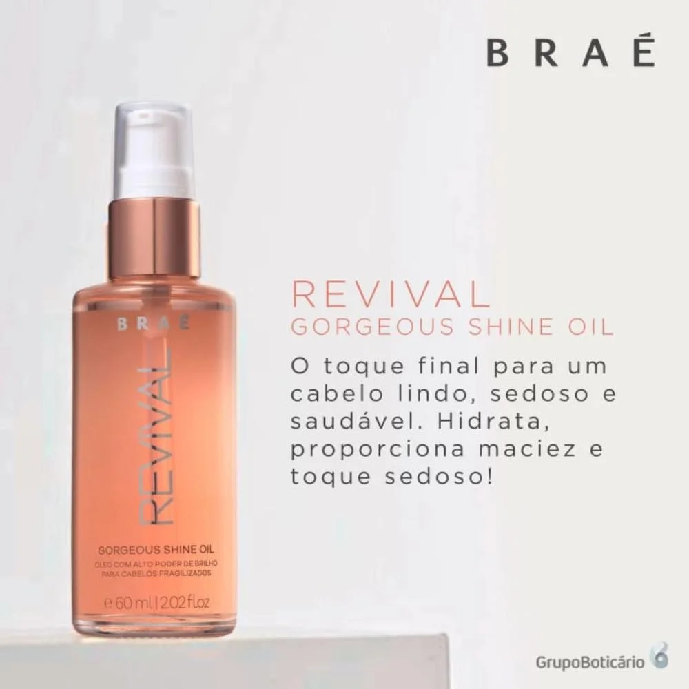 BRAÉ Gorgeous Shine Oil Revival 60ml - Oleo Capilar 60ml 3