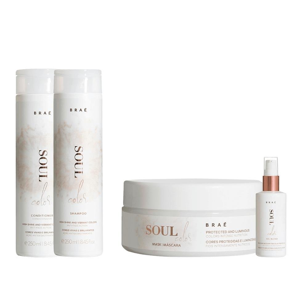 BRAÉ Soul Color Shamp e Cond 250ml + Masc e Oil Blend