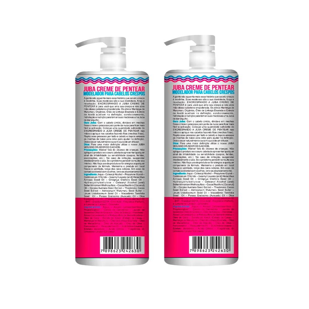 Kit 2 Encrespando a Juba Creme de Pentear 1L - Widi Care ÚNICO 2