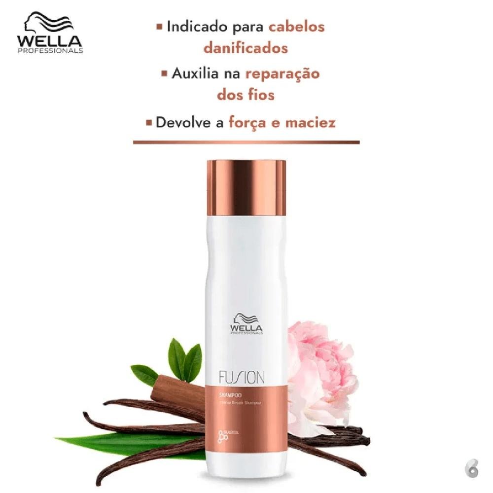 Kit Fusion Shampoo 250ml e Máscara 150ml - Wella ÚNICO 3