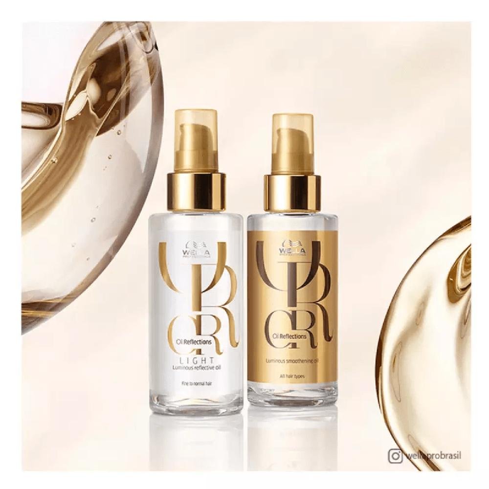 Kit Fusion Shampoo, Máscara e Oil Reflections Light - Wella ÚNICO 5