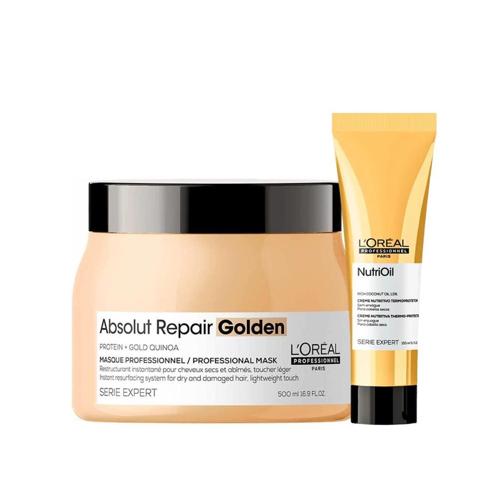 Kit Gold Quinoa Máscara, e Oil Reparador - L'Oréal ÚNICO 3