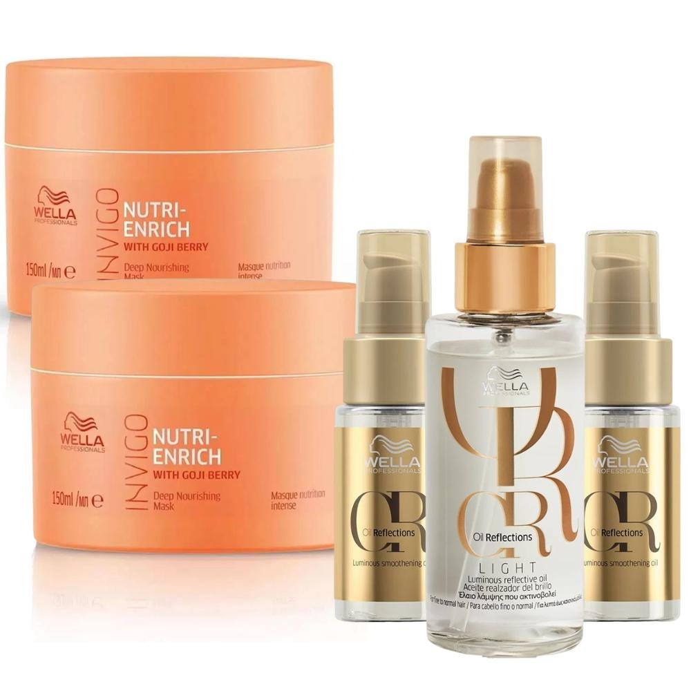 Kit 2 Máscara 150ml, 2 Oil Reflections 30ml e Light  100ml ÚNICO 1