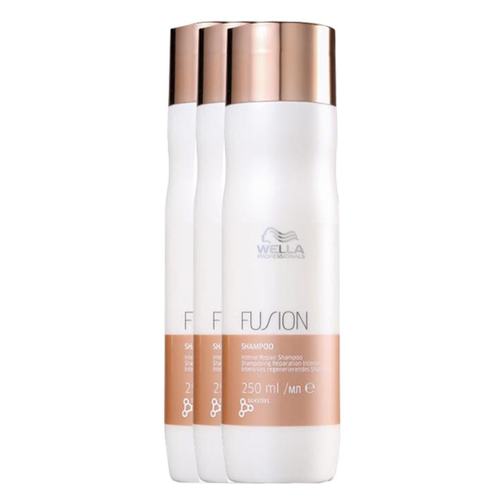 Kit 3 Shampoo Fusion 250ml - Wella Professionals ÚNICO 1
