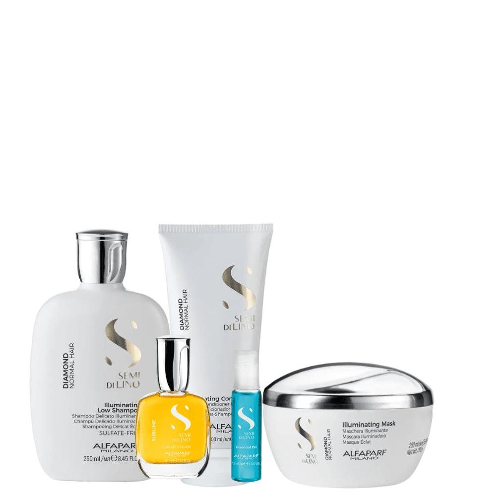 Kit Diamond Shampoo, Condicionador, Cristalli 30ml e Ampola ÚNICO 6
