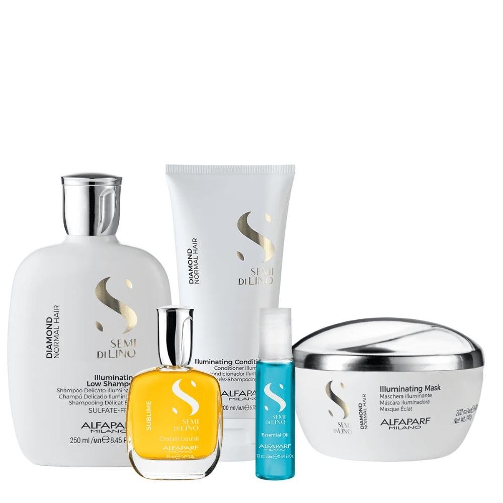 Kit Diamond Shampoo, Condicionador, Cristalli 50ml e Ampola ÚNICO 6