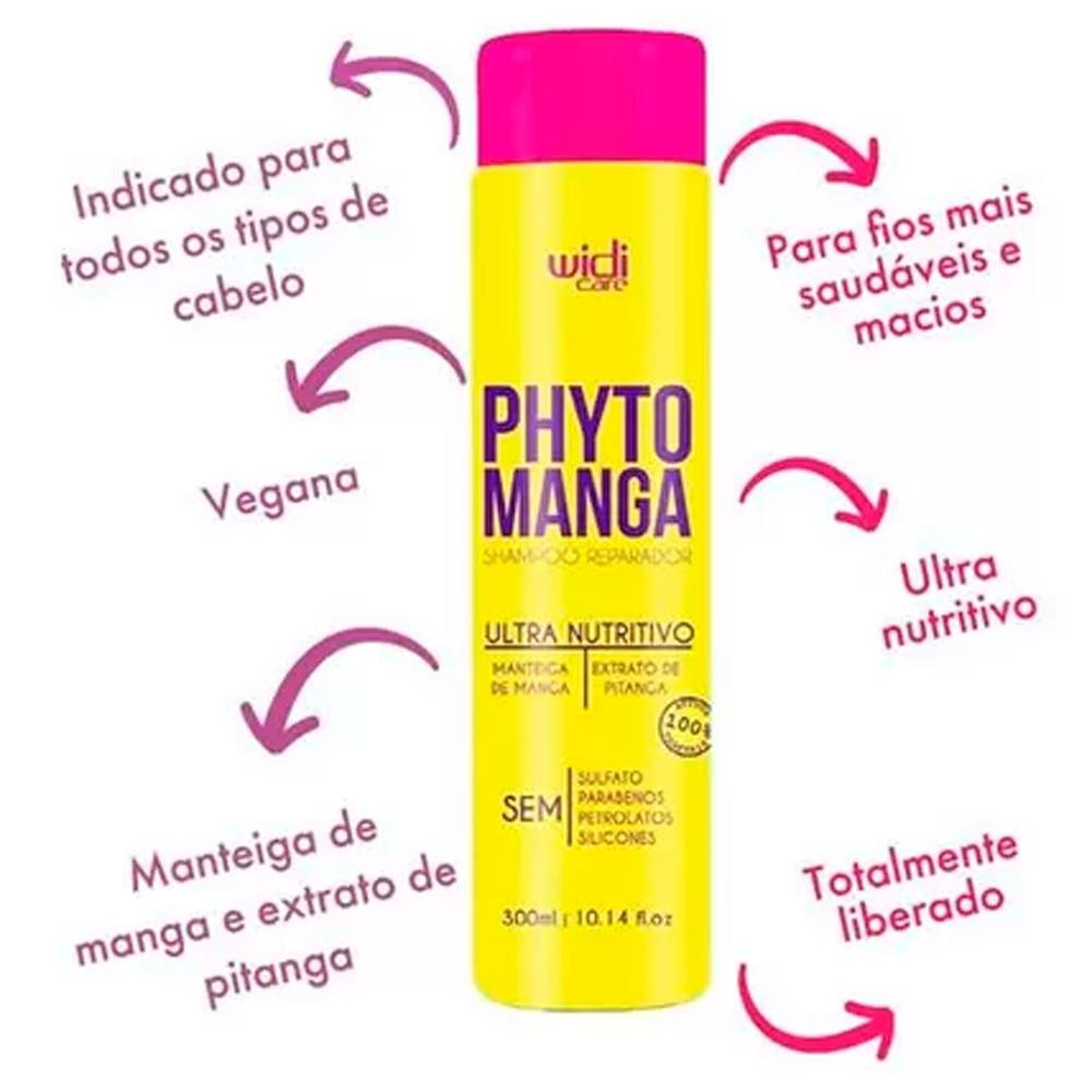 Phytomanga Shampoo Reparador  Ultra Nutritivo 300 ml - Widi Care 300ml 2