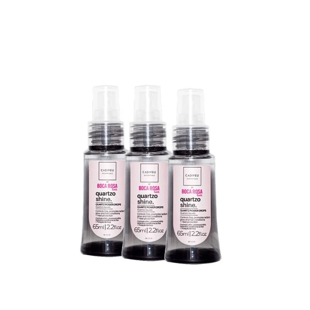 Kit 3 Óleos Capilar Quartzo Shine 65ml - Cadiveu Essentials